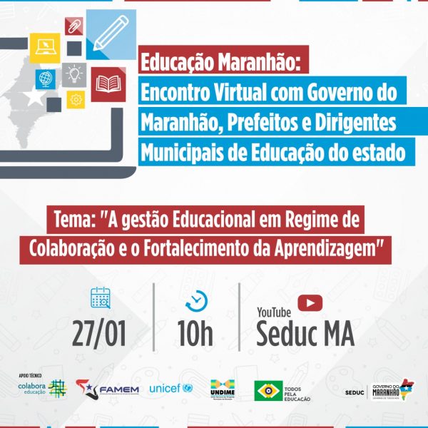 Com a presença do governador Flávio Dino, evento reúne prefeitos, especialistas e dirigentes municipais para discutir a Educação maranhense